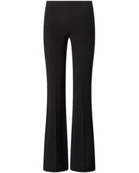 Pinko - Flared Trousers With Pressed Pleat Detail - Lyst