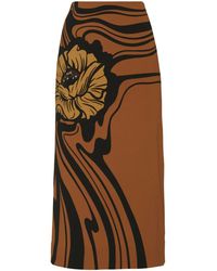 La DoubleJ - Floral-Print Pencil Skirt - Lyst