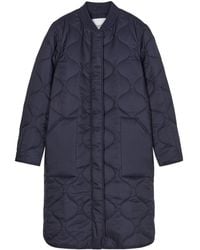 Closed - Single-breasted Quilted Coat - Lyst