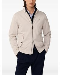 Hackett - Logo-Embroidered Harrington Jacket - Lyst