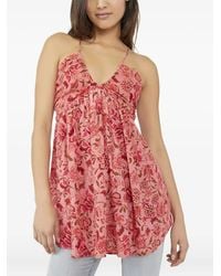 Free People - Top A Fiori Con Scollo A V - Lyst