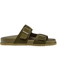 Geox - Parnaiba Buckled Leather Sandals - Lyst