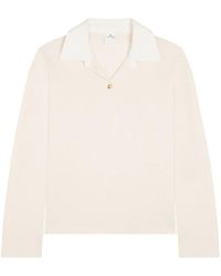 Courreges - Contrasting Cotton Blend Polo Shirt - Lyst