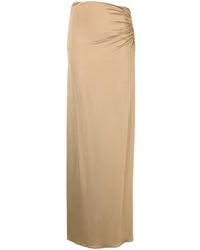 Magda Butrym - Neutral Satin Maxi Skirt - Lyst