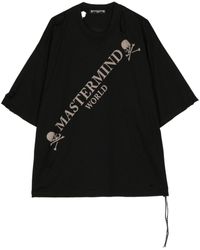 MASTERMIND WORLD - Distressed-effect Cotton T-shirt - Lyst