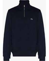 Lacoste - Sweat Brodé À Col Montant - Lyst
