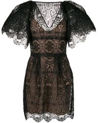 Alberta Ferretti - Short Lace Dress - Lyst
