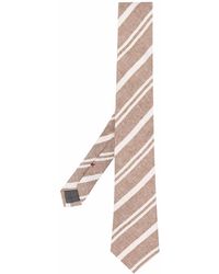 Brunello Cucinelli - Corbata a rayas diagonales - Lyst