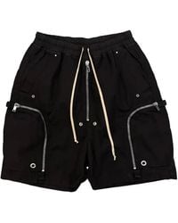 Rick Owens - Drawstring Shorts With Bauhaus Zip Details - Lyst