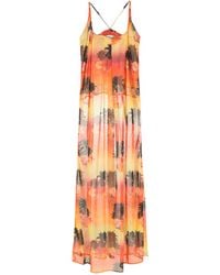 Amir Slama - Langes Kleid Mit Print - Lyst
