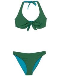 Fisico - Knotted-Detail Halterneck Bikini - Lyst