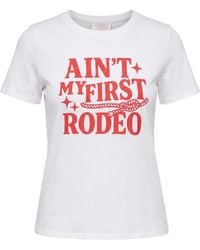 Cinq À Sept - Slogan-Print Short-Sleeve T-Shirt - Lyst