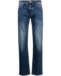 Armani Exchange - Straight-Leg-Jeans mit Logo-Patch - Lyst