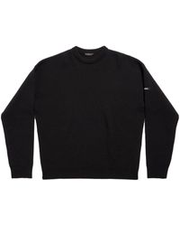 Balenciaga - Logo-patch Wool Sweatshirt - Lyst