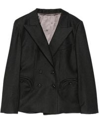 Blazé Milano - Pinstriped Double-Breasted Jacket - Lyst