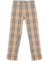 Burberry - Check-Print Trousers - Lyst