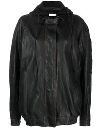 The Mannei - Batumi Drawstring-Hood Leather Jacket - Lyst