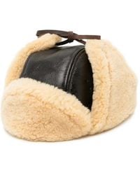 MASTERMIND WORLD - Shearling-Trim Leather Pilot Hat - Lyst