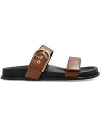 Furla - Solea Buckled-Strap Flat Sandals - Lyst