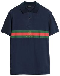 Gucci - Cotton Jersey Polo Shirt With Web - Lyst