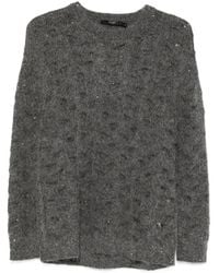 Seventy - Sequin-Embellished Open-Knit Sweater - Lyst