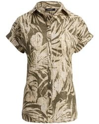 Ralph Lauren - Palm-Frond Print Linen Shirt - Lyst