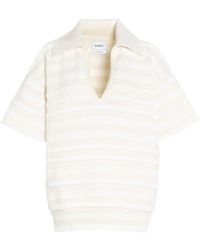 Barrie - Striped Polo Top - Lyst