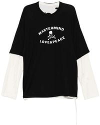 MASTERMIND WORLD - Logo-Print Ripped T-Shirt - Lyst