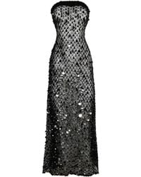 Roberta Einer - Abito Midi Con Paillettes - Lyst