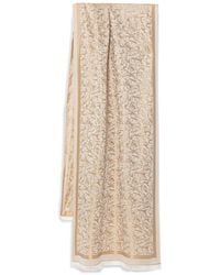 Trussardi - Jacquard-Woven Frayed Scarf - Lyst