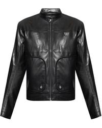 MISBHV - Giacca Di Pelle Con Zip - Lyst