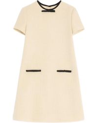Valentino Garavani - Bow-Embellished Tweed Dress - Lyst