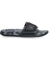 adidas By Stella McCartney - Leopard-Print Touch-Strap Slides - Lyst