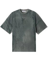 Stone Island - T-Shirt En Jersey De Coton Biologique Teint En Pièce Avec Coloration Laser 2100002 - Lyst