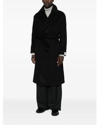 Caruso - Belted Notch-Lapels Coat - Lyst