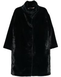 Herno - High-Neck Faux-Fur Coat Clothing - Lyst