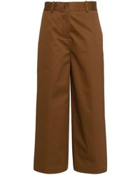 Semicouture - Side-slit Wide-leg Trousers - Lyst