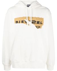 DIESEL - Sudadera con capucha y logo estampado - Lyst