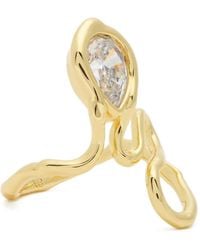Alexis - Crystal-Embellished Sculptural Ring - Lyst