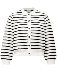 DRYKORN - Francy Striped Scalloped-Edge Cardigan - Lyst