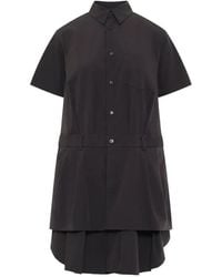 Noir Kei Ninomiya - Pleated Layered-Skirt Mini Dress - Lyst