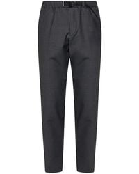 White Sand - Belted Tapered-Leg Trousers - Lyst