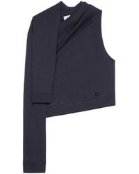 Courreges - Asymmetric Off Shoulder Sweatshirt - Lyst