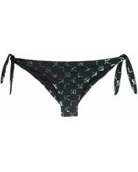 Karl Lagerfeld - Iridescent-logo Bikini Bottoms - Lyst