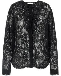 Nude - Ruffled Floral-Lace Shirt - Lyst