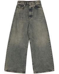 Sportmax - Angri Low Waist Broek Met Wijde Pijpen - Lyst