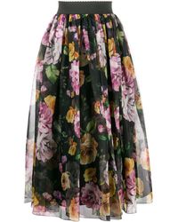 Dolce & Gabbana Geraffter Rock - Schwarz