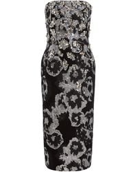 Jenny Packham - Vestido largo con estampado floral y apliques - Lyst