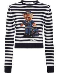 Philipp Plein - Striped Round Neck Pullover Teddy Doorman - Lyst