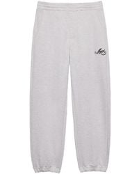 MSGM - Logo-Detail Cotton Track Pants - Lyst
